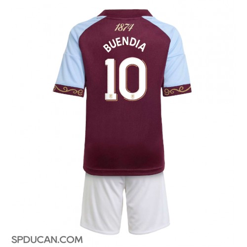 Dječji Nogometni Dres Aston Villa Emiliano Buendia #10 Domaci 2025-26 Kratak Rukav (+ Kratke hlače)